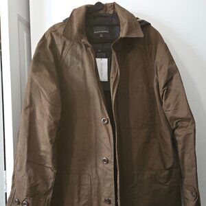 Banana Republic Water Resistant Wax Tailored Coat -Lining -  Brownish Tan - NWT